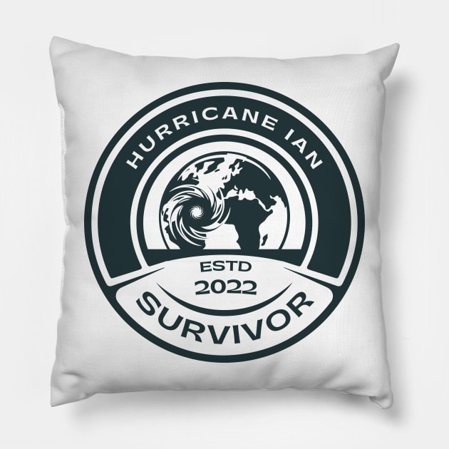 Hurricane Ian Survivor Pillow by Enriched by Art