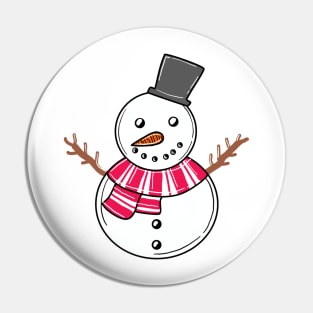 Cheerful snowman Pin