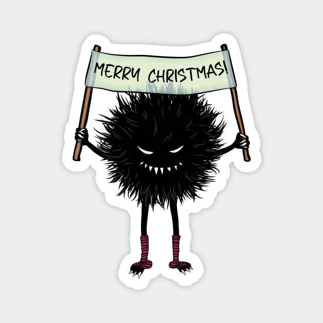 Goth Christmas Evil Character Magnet by Boriana Giormova