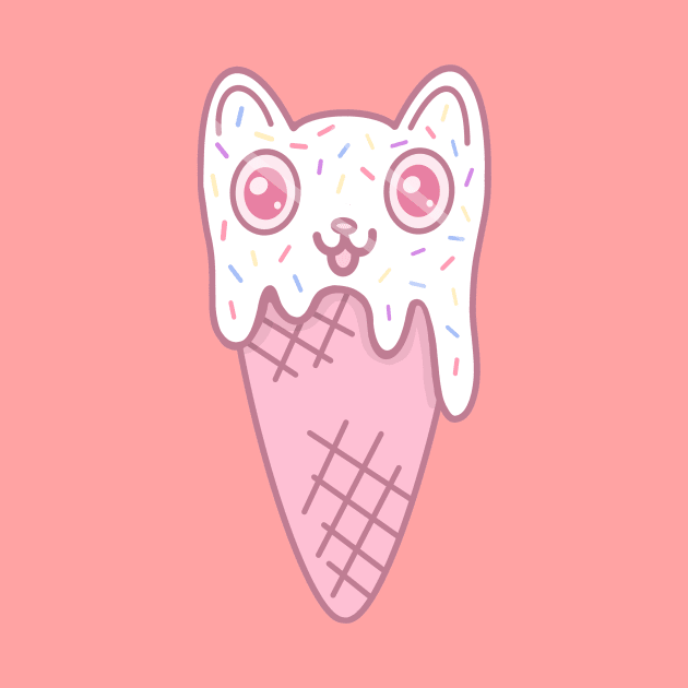 Ice Cream Kitty Cone by sadsquatch