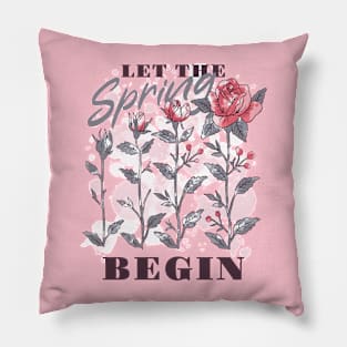 Spring rose garden nature Pillow