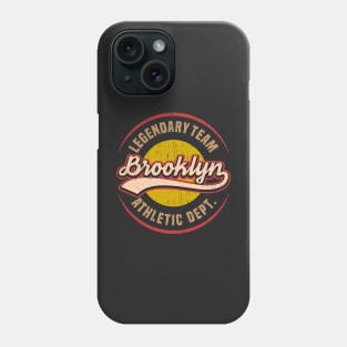 Brooklyn lifestyle vintage retro new york distressed badge Phone Case