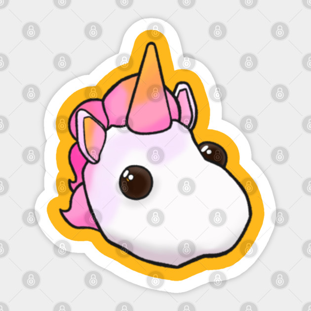 Cute Adopt Me Unicorn Cartoon Roblox Sticker Teepublic Au - cute unicorn roblox