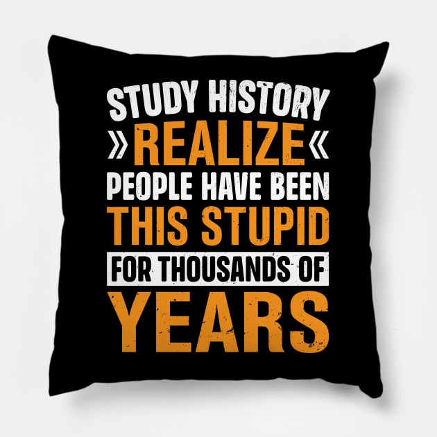 Study History realize people have been this stupid for thousands of years Pillow by TheDesignDepot