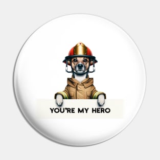 Paw-saving Firefighter Pin