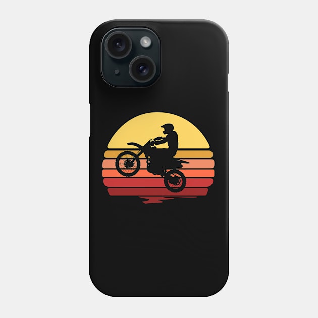 Dirt Biking - Dirt Biker Sunset Phone Case by Kudostees