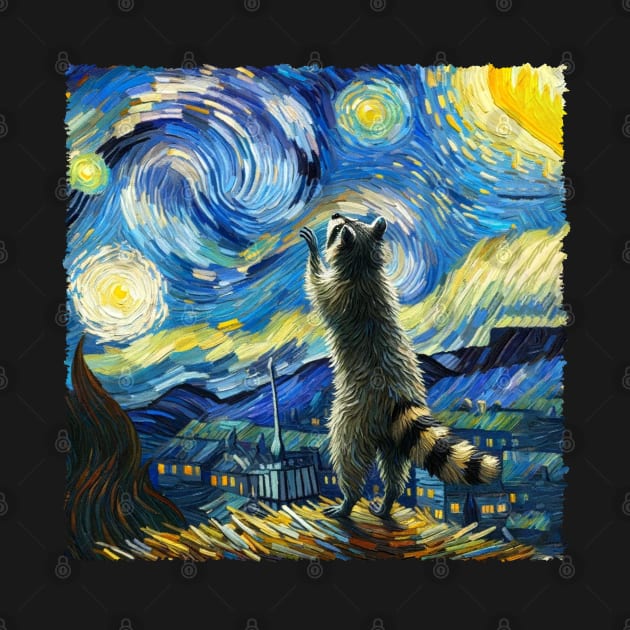 Galactic Guardian Raccoons Discover UFO Magic in Every Tee by Smoking Robot