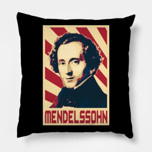 Felix Mendelssohn Retro Pillow