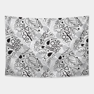 Leaf Doodle Seamless Surface Pattern Design Tapestry