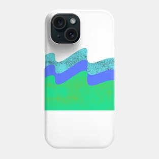 blue green water waves design Phone Case