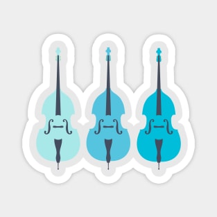 Trio of Double Bass Blues Magnet