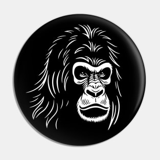 Powerful Gorilla Head Design Pin