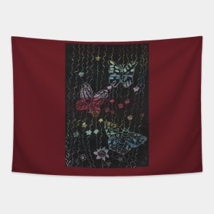 Dancing Night Butterflies Tapestry