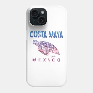 Costa Maya, Mexico, Gliding Sea Turtle Phone Case