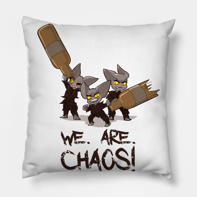 Boozies - We. Are. Chaos! Pillow by Thornvale Store