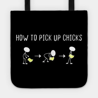 Chicks Funny Macho Joke Man Single Comic Funny Gift Best Friend Ladies Tote