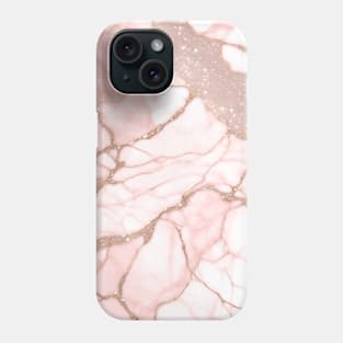 Light Pink Marble With Glitter Phone Case