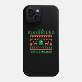 Family Christmas - Groovy Christmas RODRIGUEZ family, Family Christmas T-shirt, Pjama T-shirt Phone Case