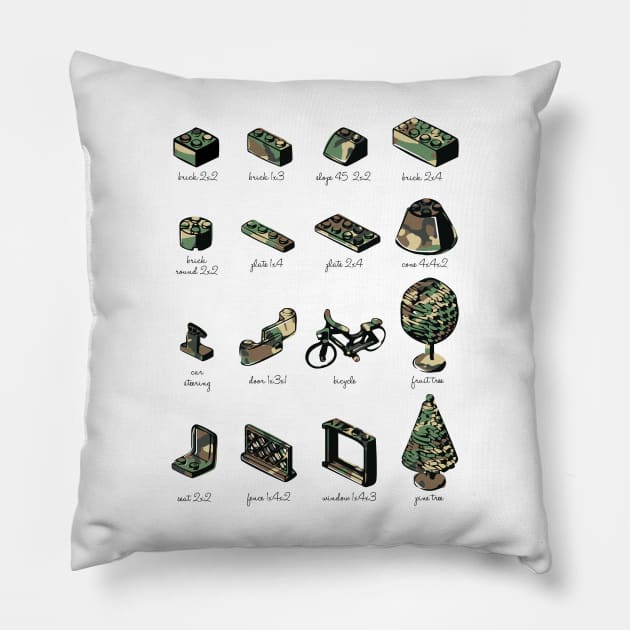 Play Well Camo Pillow by The Brick Dept