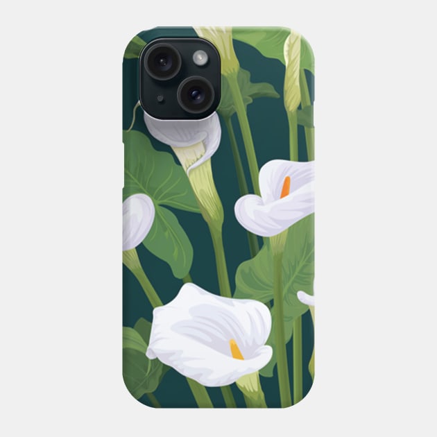 Cute White Flowers Pattern | Beautiful Floral Phone Case by Motaz