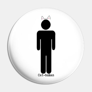 Cat-human | Funny cat teacher Pin