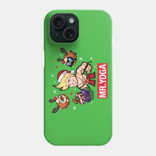 Mr. Yoga and the Pugs Christmas Phone Case