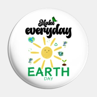 make everyday earth day  2024 gift april 22 Cute Teacher  Lover Rainbow Pin