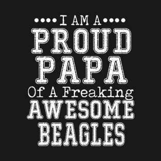 Proud Dad of an Awesome Corgi T-shirt Dog Dad Father's Day BEAGLES T-Shirt