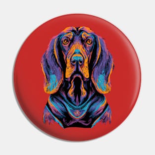 Bloodhound Drawing Art Print Pin