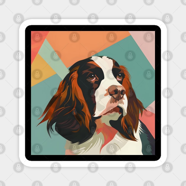 English Cocker Spaniel in 70's Magnet by NatashaCuteShop