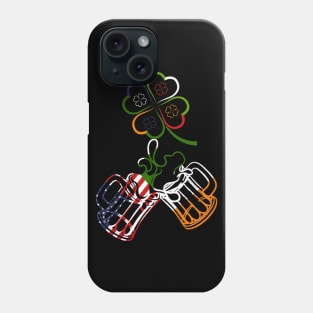 St Patricks Day Irish American Flag Phone Case