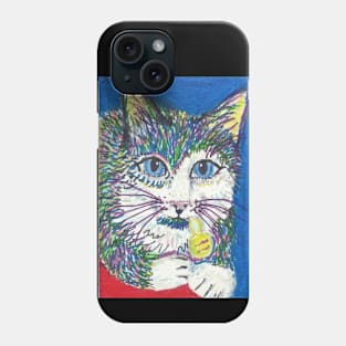 colorful cat Phone Case