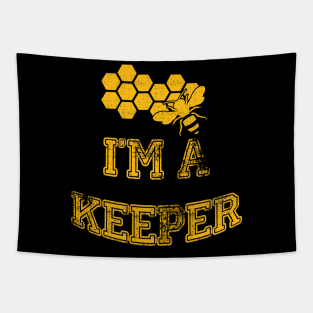 Funny Beekeeper I'm a Keeper Tapestry