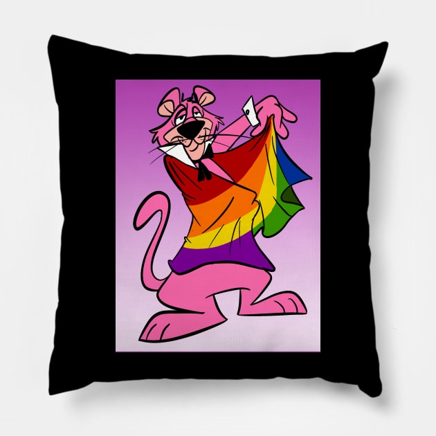 Snagglepuss for Pride even Pillow by Cartoonguy