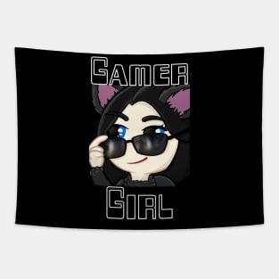 Gamer Girl, Wolf Girl Shade. Twitch streaming emote Tapestry