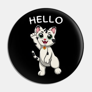 Hello, Smiling Cat Pin