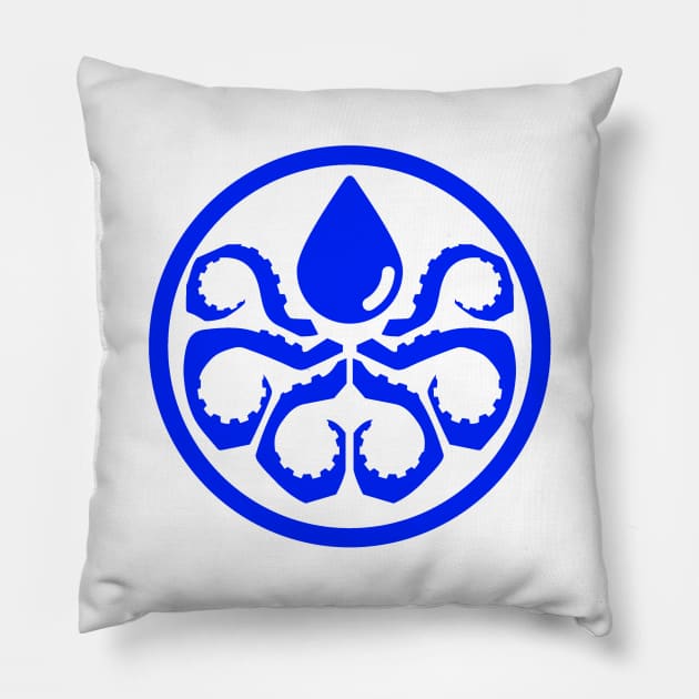 Hail Hydro Water Homies Blue Pillow by felixbunny