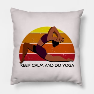 Keep calm and do yoga Pillow