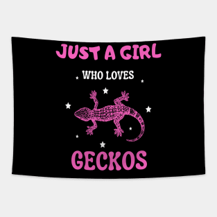 Just a girl who loves geckos, Cute Gecko lover Tapestry