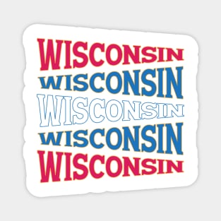 TEXT ART USA WISCONSIN Magnet