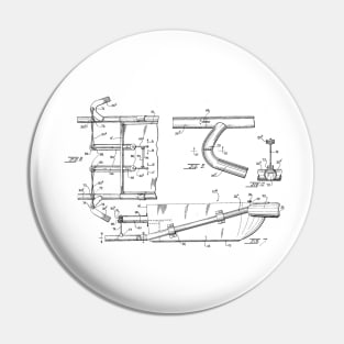 Jet Propelled Boat Vintage Patent Hand Drawing Pin