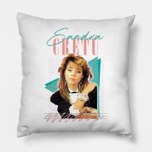 Sandra Cretu \ 80s Retro Fan Art Design Pillow