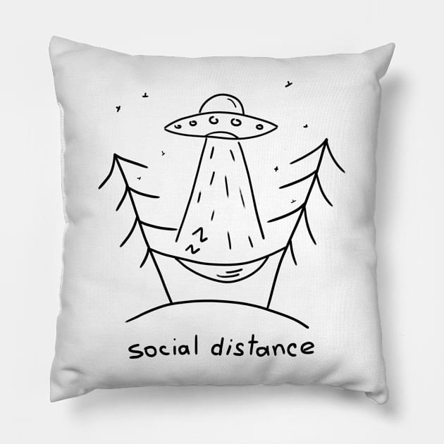 Social distance Pillow by Nazar