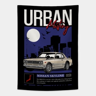 Skyline 2000 GTR Car Tapestry