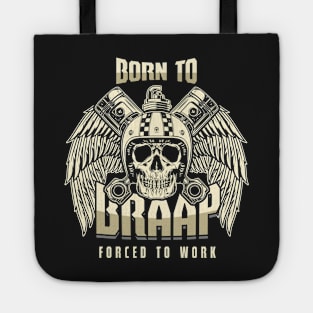 "Born To Braap" MX Motocross Biker Bike Gift Idea Tote