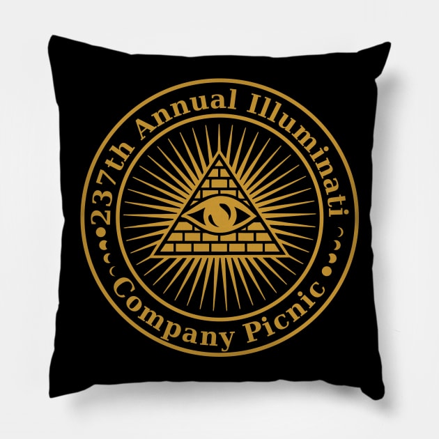Illuminati Company Picnic Pillow by DavesTees