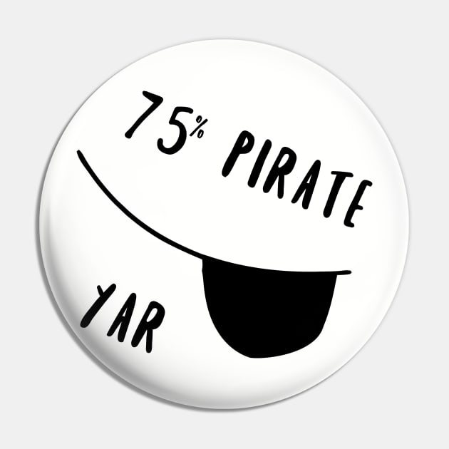 75% pirate - black Pin by openspacecollective