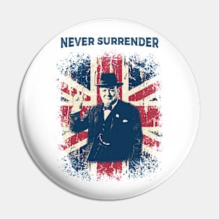 Vintage Distressed Winston Churchill Pin