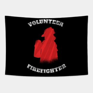 Volunteer Firefighter I Red Thin Line Tapestry