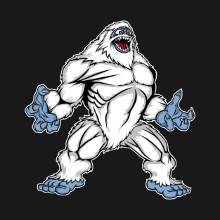 Funny Abominable Snowman Graphic Design T-Shirt